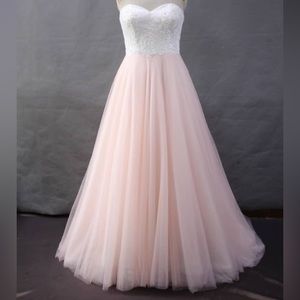 Pink and cream brand new wedding dress